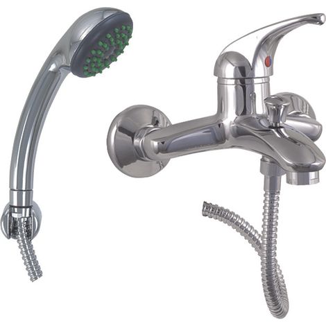 MONOCOMANDO VASCA DUPLEX CON DOCCETTA ANTICALCARE SERIE MARZIA Misura: Cromo (1/2)