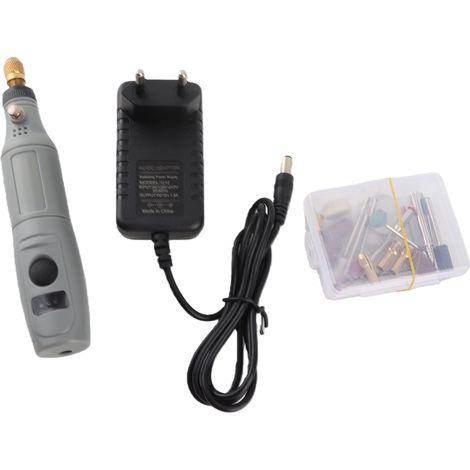[JAMAIS UTILISÉ]Mini-meuleuse électrique portable 12 V, vitesse variable de 5 000 à 15 000 tr/min, avec 24 accessoires pour projets de bricolage et créations DIY. (1/5)