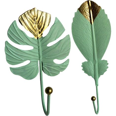 muraux en fer SECFOU en forme de feuille lot de 2 Pratiques