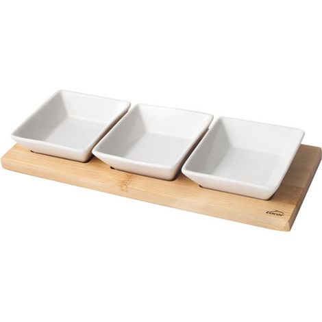 LACOR - PLATEAU EN BOIS AVEC 3 BOLS (1/2)