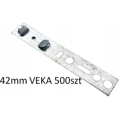 Cheville de fixation pour fenêtre 1.5 VEKA 42 mm, 1 pièce, en tôle épaisse (1/2)