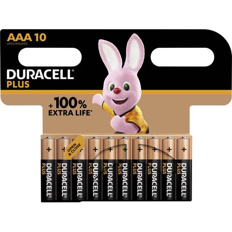 Duracell Plus Power Batteria Ministilo (AAA) Alcalina/manganese 1.5 V 10 pz.