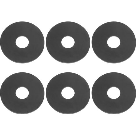 6 Pcs M12 Rondelle Plate En Silicone 12mm ID 40mm OD Noir (1/5)