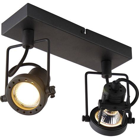 Smart Spotlight Black Incl. 2 Wifi GU10 - Suplux