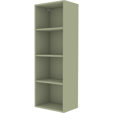 Libreria pensile moderna con schienale - Montaggio rapido cabineo - Salvia