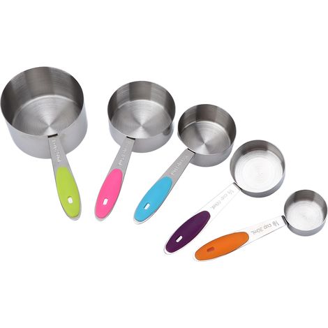 Ensemble de 10 cuillères en acier inoxydable avec manche en silicone et boucle amovible, ustensiles de cuisine et de pâtisserie. (1/5)