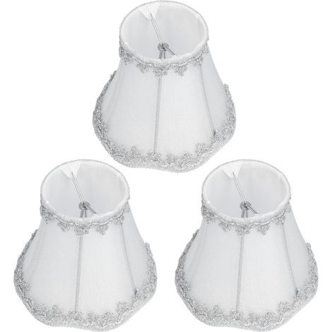 SJLERST 3 pièces abat-jour moderne E14 bougie lustre abat-jour Clip sur Installation décoration intérieure (1/5)