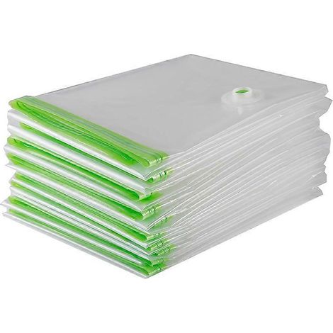 Sacs de rangement sous vide pour vêtements, lot de 12 (80x100, 60x100, 60x80, 50x60 cm) pour tous vos besoins, grands sacs de rangement sous vide pour couettes, couvertures, linge de lit et oreillers. (1/5)