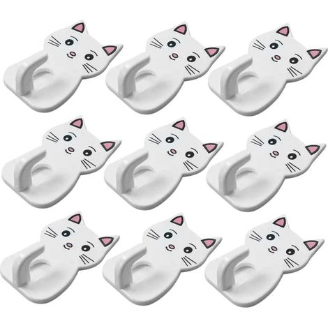 Filiyano-Crochets auto-adhésifs pour chatons, crochets muraux auto-adhésifs, porte-serviettes, crochet de suspension pour toilettes, crochet mural (1/3)