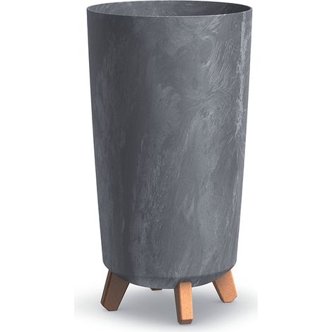 Prosperplast Blumentopf GRACIA TUBUS SLIM Betoneffekt Grau 23,9 cm