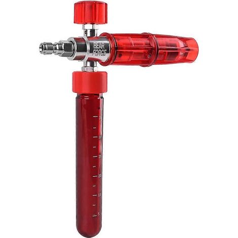 Mini Pro Druckschaumkanone mit 1/4"-Schnellanschluss, Autowaschseifenspender, dicker roter Schaum (1/5)