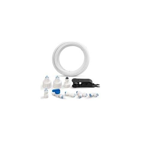 15 m Kühlschrank-Wasserschlauch-Set, 1/4-Zoll-Schnellkupplungen, Ventile, Schlauchschneider, Universalzubehör (1/5)