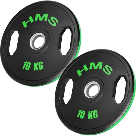 10 kg Rubberized Olympic Plates, Set of 2 (1/5)