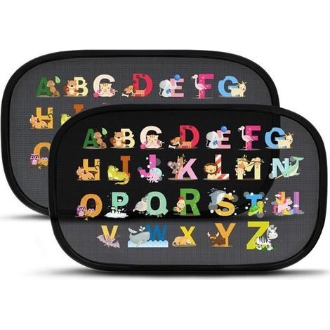 Sonnenschutz für Babyautos – UV-Schutz – 51 cm x 30 cm – UV-Schutz – Einfache Handhabung – Schwarz (1/4)