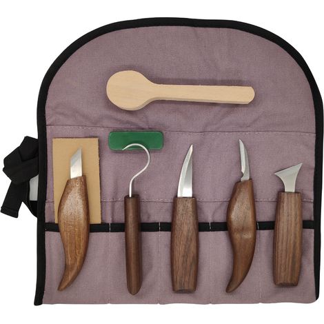 Set mit 7 Holzschnitzwerkzeugen, Handschnitzen, DIY, tragbare Werkzeuge, geeignet für Anfänger und Experten.