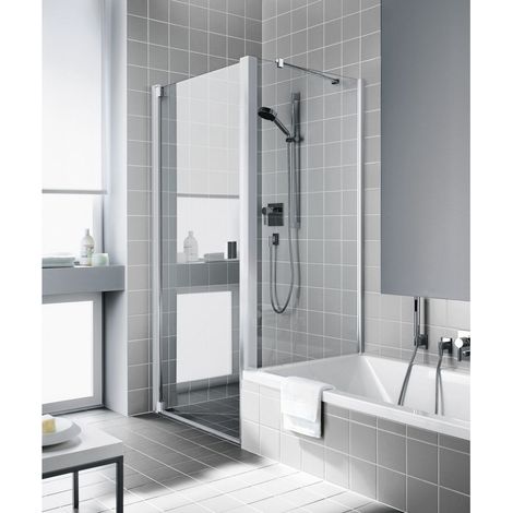 Kermi Paroi latérale Raya TVD 0800x 1600 BV : 775-795 SIMG verre trempé transparent (1/5)