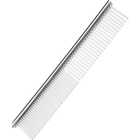 2 peignes pour animaux de compagnie en acier inoxydable, adaptés aux peignes de toilettage pour animaux de compagnie (1/5)