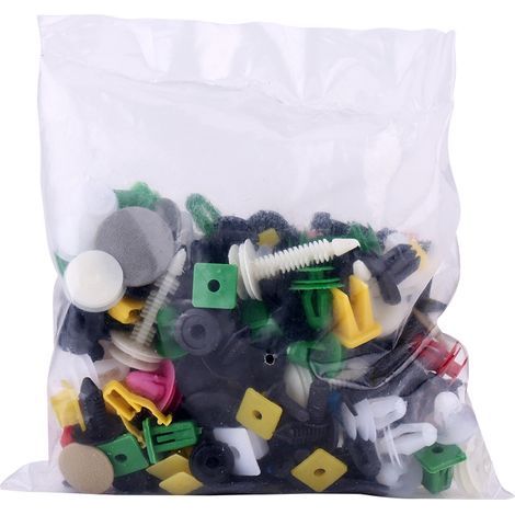 200 pièces assorties clips plastique fixation carrosserie attache pare-chocs rivet poussoir kit (1/5)