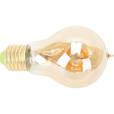 Ampoule LED A60 E27 style antique 4W à filament dimmable, idéale pour la décoration de cafés, 220V, lumière chaude, couleur or. (1/5)