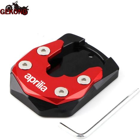 (Aprilia-Rouge) Béquille latérale CNC pour moto, extension de support, compatible avec Aprilia SRMAX 250 300, SRMAX250 et SRMAX300 Maxpower (1/4)