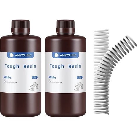 Resina para impresión 3D, alta resistencia, impresión de precisión, 2 kg, color blanco. (1/2)