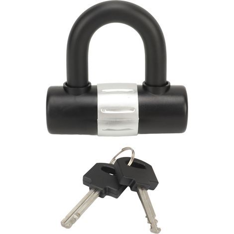 Serrures en U en Zinc Antivol Résistant Plaqué Cadre Portable avec Clés pour RV Camion Caravane Véhicule de Service Camping-Car (1/5)