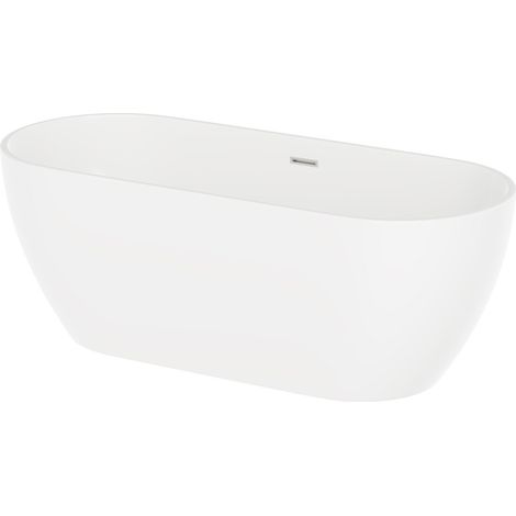 Luxor White 1650mm x 700mm Double Ended Freestanding Bath