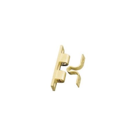 Itar – Loqueteau pour meuble en zamac laitonné – Hauteur 44 mm – Largeur 8 mm – Ressorts réglables pour ajustement facile (1/2)