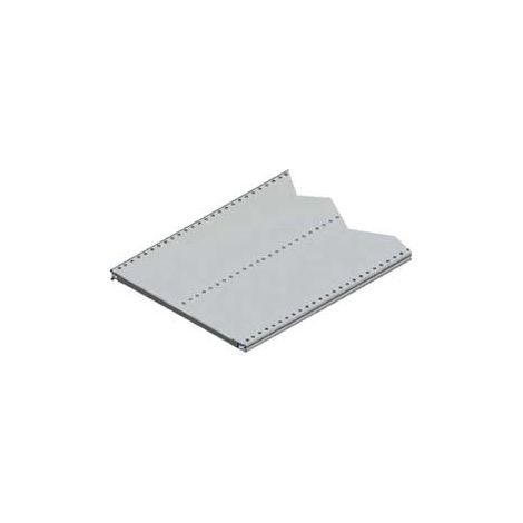 RIPIANO IN LAMIERA FORATA VERNICIATO GRIGIO RAL 7035  mm.500 l.x400 p. con 1 rinforzo
