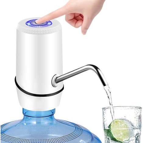 Pompe distributeur d'eau rechargeable par USB, débit automatique à une touche, portable pour bouteilles de 5 gallons, utilisation à la maison, au bureau, en camping et en voyage. (1/5)