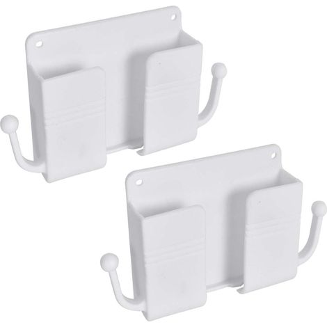 2er Pack Wandhalter Fernbedienung, ABS klar, Empfangsoeffnung, Buero Wohnzimmer klebend ohne Bohren dezent (1/5)