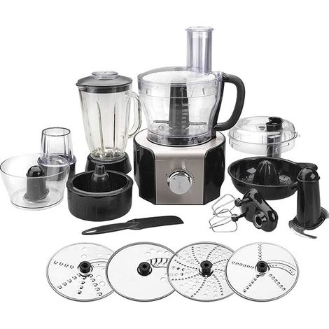 Robot multifunzione con 8 funzioni in 1, Potenza 800W, Capacità 1,5L, Colore Nero