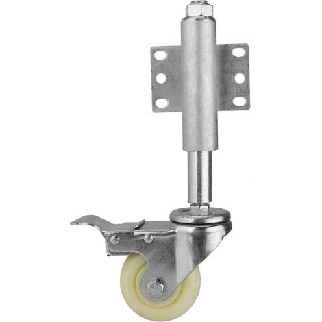 Roulette pivotante en nylon de 3 pouces avec suspension et frein, capacité de charge de 110 lb. (1/5)