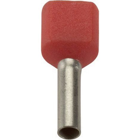 LAPP 61802034 Zwillings-Aderendhülse 10 mm² Teilisoliert Rot 100 St.