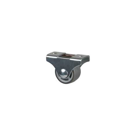 Rueda fija para muebles de 25 mm, banda de rodadura suave gris SANS MARQUE