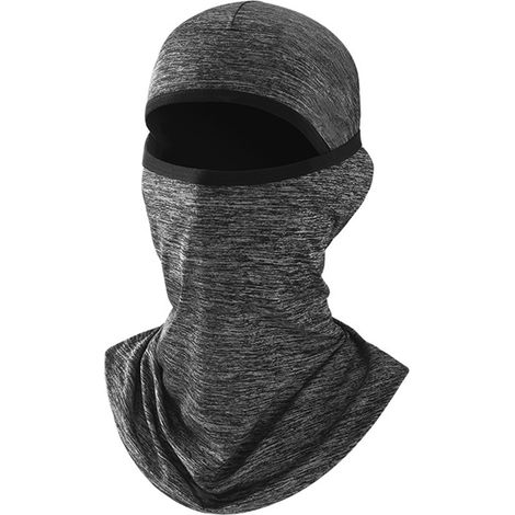 Bonnet solaire viscose élastique anti-UV moto cyclisme homme femme XTJ09 gris, protection cou et visage, tour de cou respirant, accessoire conducteur. (1/5)