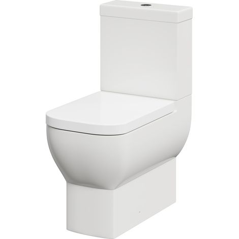 Wholesale Domestic Tacoma Closed Back Close Coupled Toilet with Soft Close Toilet Seat (1/5)