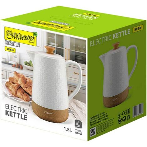 Maestro MR-076 Hervidor Eléctrico Cerámica Blanco 2L