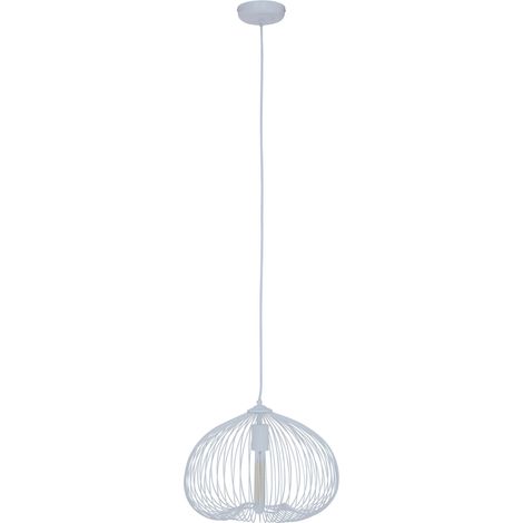 Interiors by Premier Sturdy 1 Bulb White Finish Pendant Light, Effortlessly Maintained Down Light Wall, Versatile Ceiling Light (1/5)