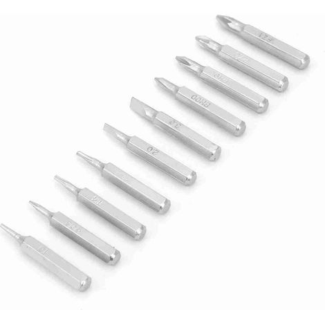 Lot de 10 embouts tournevis 4mm, kit réparation précision, PH00 PH0 Z1 Z0 3.0 2.0 1.0 T5 T4 Torx 08 (1/5)