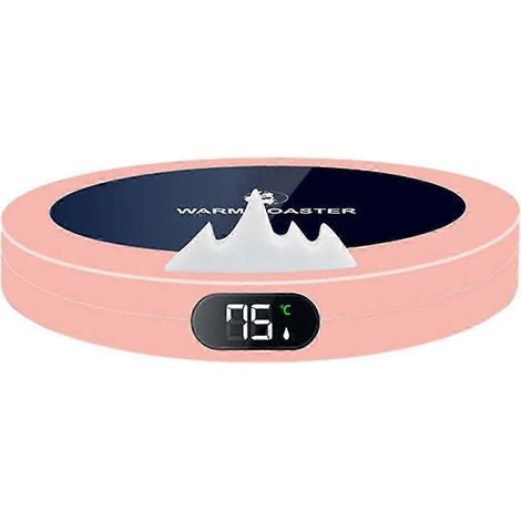 Elektrische Getränkewärmerplatte – Tee-, Wasser- und Milchwärmer – Intelligenter USB-Tassenwärmer – Heizplatte für Küche, Zuhause, Reisen und Urlaub – Geschenkidee-Pink