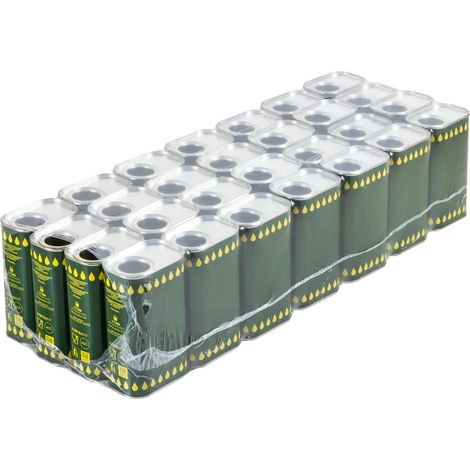 Offerta 28 pezzi Latta Rettangolare 500ml h.140mm per olio con tappo stagna tanica STI