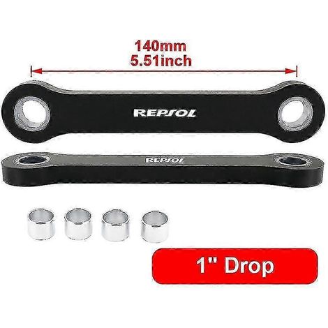 Kit d'abaissement Tib pour CBR500R CB500X CB500F 2019 2020 2021 2022 (amortisseur de suspension noir REPSOL, 1 pouce) (1/4)