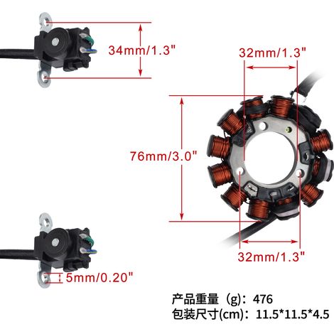 Modifikation der Generator-Magnetspulen-Teile für das Motorrad CRF450r (Baujahr 2009) (1/4)