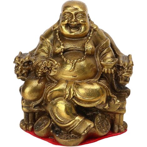 Statue de Maitreya de 6,5 cm de haut, en laiton robuste et durable, représentant un Bouddha rieur aux détails exquis, idéale pour la maison. (1/4)