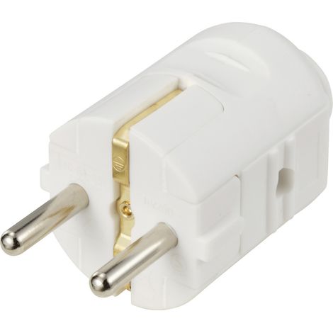 Sygonix SY-6618460 Schutzkontaktstecker Polypropolene (PP) 250 V/AC Weiß (1/4)