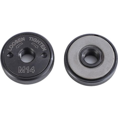 Écrou à dégagement rapide SDS Clic M14, compatible avec toutes les meuleuses d'angle AEG, Black & Decker, Dewalt, Flex, Hitachi, Metabo, Makita, etc., noir (1/4)