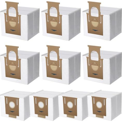 10 Sacchi per Aspirapolvere Compatibili con ECOVACS DEEBOT N8+ N8 Pro N8 Pro+, T8 T8+ T8 AIVI T8 AIVI+ T8MAX T8Power, T9 T9+, DX93 DDX96, Accessorio Sacco Filtro di Ricambio (1/4)