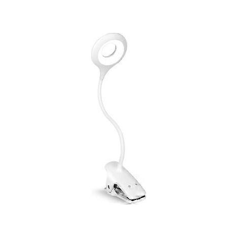 Intelligente Schreibtischlampe mit augenschonendem Leselicht, robustem Clip und flexiblem Hals für Büro, Schlafzimmer und Bastelarbeiten (Weiß, verschiedene Beleuchtungsmodi, USB)
