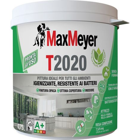 MAX IDROPITTURA T2020 TRASPIRANTE 0,750 L BIANCO